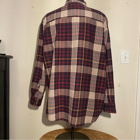 Madewell women’s oversized Plaid Button-down Shirt red/Blue/gold size XL - Picture 4 of 7